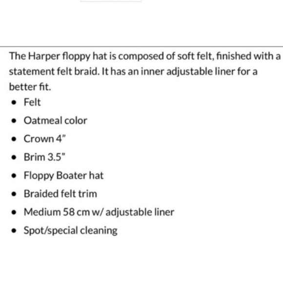 ASN Women's The Harper Floppy Hat Oatmeal Braided Trim New - Picture 5 of 10